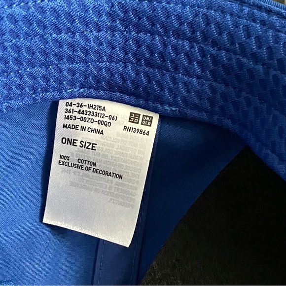 Uniqlo Roger Federer Tennis Hat Cap in RARE Blue NWOT Gorgeous OOP Velcro Strap - Picture 10 of 11